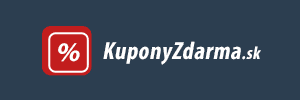 KuponyZdarma.sk - logo, na modrom