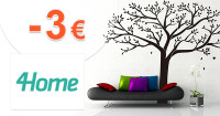 4Home.sk zľavový kód zľava -3€, kupón, akcia