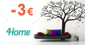 4Home.sk zľavový kód zľava -3€, kupón, akcia