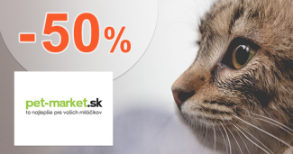 Akcie a zľavy až -50% na Pet-market.sk