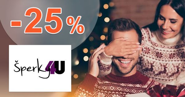 BLACK FRIDAY VÝPREDAJ → -25% ZĽAVA NA VŠETKY ŠPERKY na Sperky4u.eu