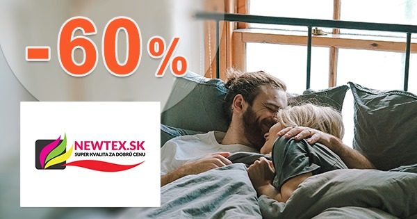 Bytový textil až do -60% zľavy a akcie na Newtex.sk