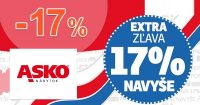 Extra ZĽAVA až -17% NAVYŠE na ASKO-nabytok.sk