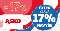 Extra zľava -17% na všetko na ASKO-nabytok.sk