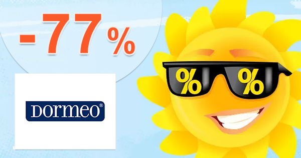 Letný VÝPREDAJ so zľavami až -77% na Dormeo.sk