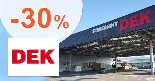 MEGA AKCIE → AŽ DO -30% ZĽAVY NAVYŠE na Dek.sk