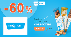 Tyčinky Vibe Protein v akcii až -60% na MaxSport.sk