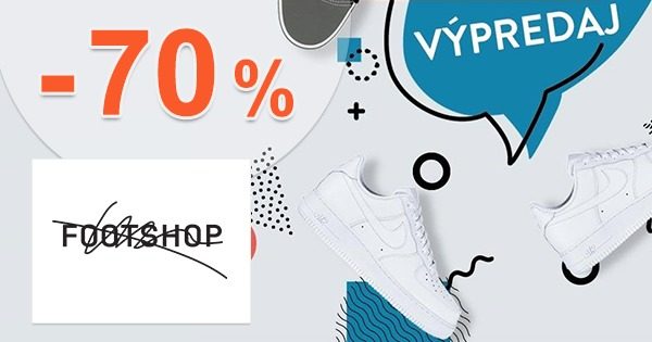 VÝPREDAJ → AŽ DO -70% ZĽAVY na FootShop.sk