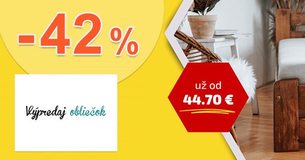 VÝPREDAJ POSTELÍ → AŽ -42% ZĽAVY na VypredajObliecok.sk
