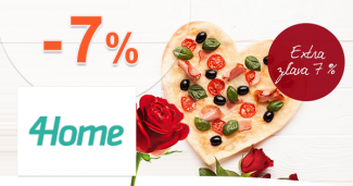 Valentínsky zľavový kód -7% na všetko na 4Home.sk