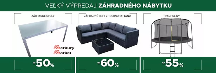 Veľký výpredaj záhradného nábytku na MerkuryMarket.sk