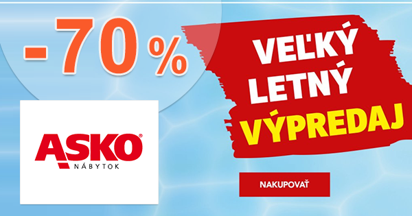 Veľký letný výpredaj až -70% na ASKO-nabytok.sk