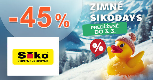 ZIMNÉ SIKO DAYS → ZĽAVOVÉ KÓDY A ZĽAVY AŽ -45% na SIKO.sk