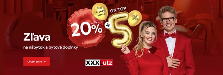 ZĽAVA -20% +5% ON TOP na XXXLutz.sk