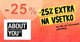 ZĽAVA -25% → EXTRA NA VŠETKO na AboutYou.sk