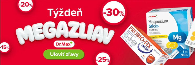 ZĽAVOVÉ KÓDY → AŽ -30% EXTRA ZĽAVA POČAS TÝŽDŇA MEGAZLIAV na DrMax.sk