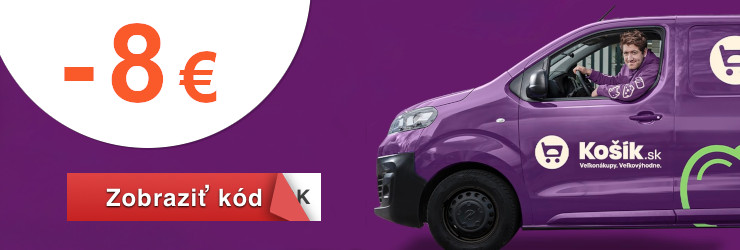 ZĽAVOVÝ KÓD → -8€ EXTRA ZĽAVA NA VŠETKO na Kosik.sk