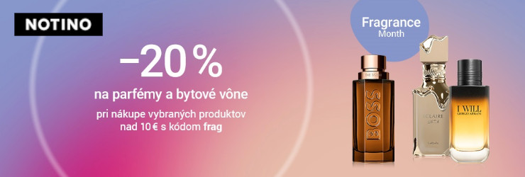 ZĽAVOVÝ KÓD → -20% EXTRA ZĽAVA NA PARFÉMY A BYTOVÉ VÔNE na Notino.sk ZĽAVOVÝ KÓD → -20% EXTRA ZĽAVA NA PARFÉMY A BYTOVÉ VÔNE na Notino.sk