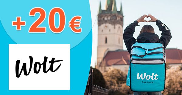 ZĽAVOVÝ KÓD → +20€ AKO EXTRA KREDIT na Wolt.sk