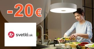 ZĽAVOVÝ KÓD → 20€ EXTRA ZĽAVA NA VŠETKO na Svetla.sk