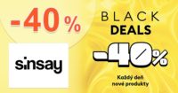 ZĽAVOVÝ KÓD → -40% BLACK FRIDAY EXTRA ZĽAVA na Sinsay.com