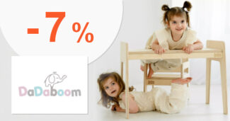 ZĽAVOVÝ KÓD → -7% EXTRA ZĽAVA NA VŠETKO na DaDaboom.sk
