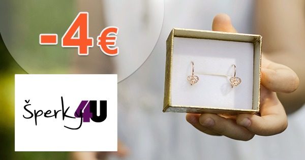 Zľava -4€ na všetko na prvý nákup na Sperky4u.eu
