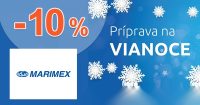 Zľavový kód -10% na všetko na Vianoce na Marimex