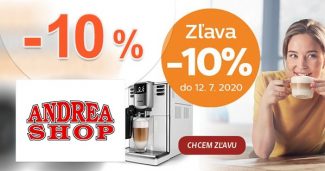 Zľava -10% na kávovary Philips na AndreaShop.sk