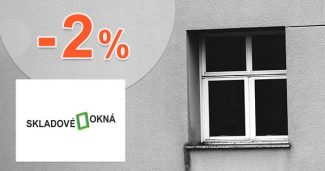 Zľava -2% za platbu dopredu na Skladove-okna.sk