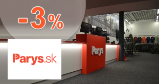 Zľava -3% na Parys.sk