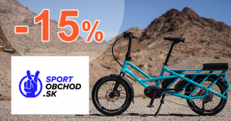 Zľavový kód -15% na Elektrobicykle na SportObchod.sk