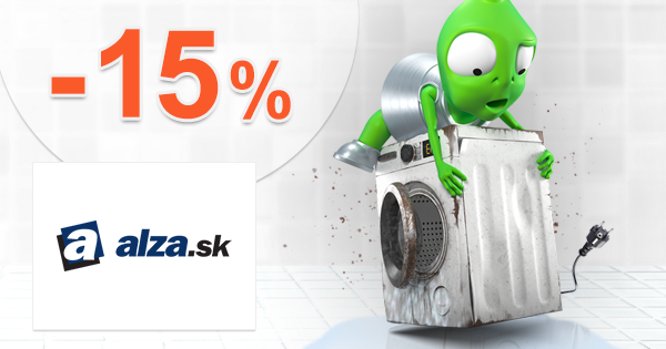Zľavový kód -15% na práčky a sušičky na Alza.sk