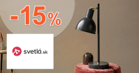 Zľavový kód -15% zľava na všetko na Svetla.sk