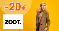 Zľavový kód -20€ zľava na módu na ZOOT.sk
