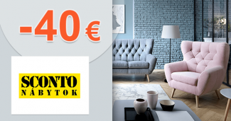 Zľavový kód -40€ zľava na nábytok na Sconto.sk
