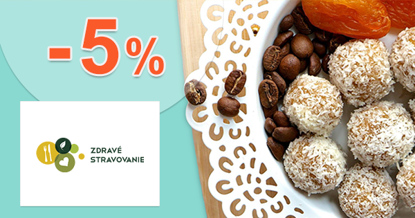 Zľavový kód -5% na ZdraveStravovanie.sk + doprava ZDARMA
