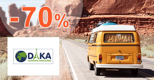 Zľavy až -70% na CestovnaKancelariaDAKA.sk