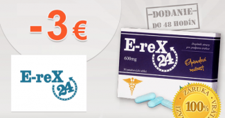 Erex24.sk zľavový kód zľava -3€, kupón, akcia