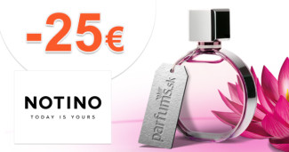 Notino.sk = Parfums.sk akciové ponuky, zľava -25€, kupón, akcia