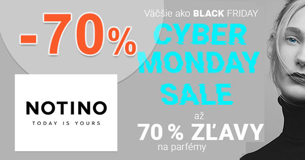 Notino.sk zľavový kód zľava -70%, kupón, akcia, cyber monday zľavy