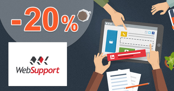 Websupport.sk .sk zľavový kód zľava -20%, kupón, akcia, vlastná webstránka